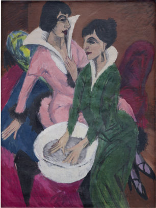 Schmuckbild_Kirchner-zwei Frauen mit Waschbecken